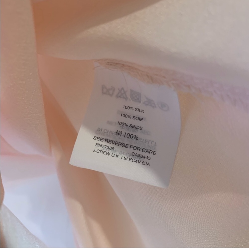 J. CREW - NWT Silk Button Up - Petal - Picture 9 of 9